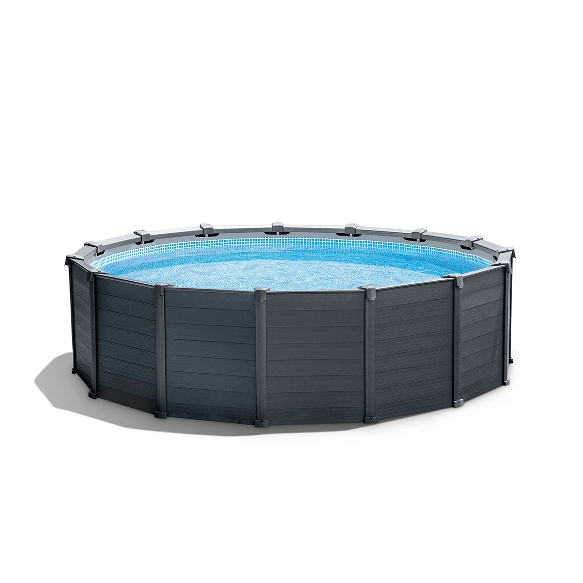 Piscine Hors-sol Graphite Ø4,78 X 1,24 M Intex 1 Piscine Hors-sol Graphite Ø4,78 X 1,24 M Intex